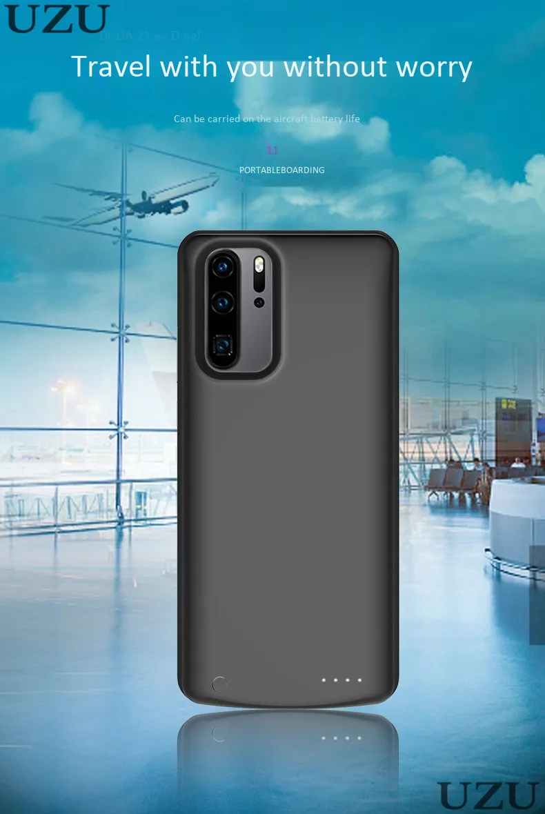 5000 мА/ч чехол с зарядным устройством для huawei P30 с мягкой рамкой, внешняя портативная беспроводная зарядная крышка для huawei P30, роскошная