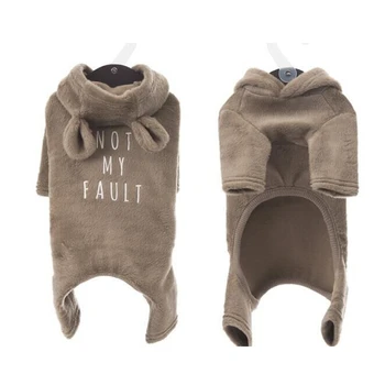 

Dog Jumpsuit Pet Winter Warm Cotton Clothes Puppy Pajamas Hooded Embroidered Letters Jumpsuit Dog Outfits S-XXL