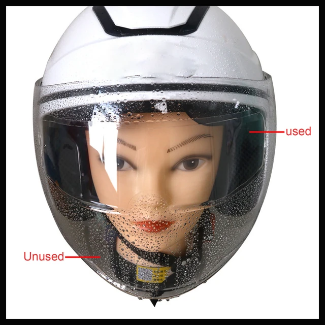 Patch transparent Anti-pluie et Anti-buée pour casque, Film universel pour  visière de Moto, accessoires de course