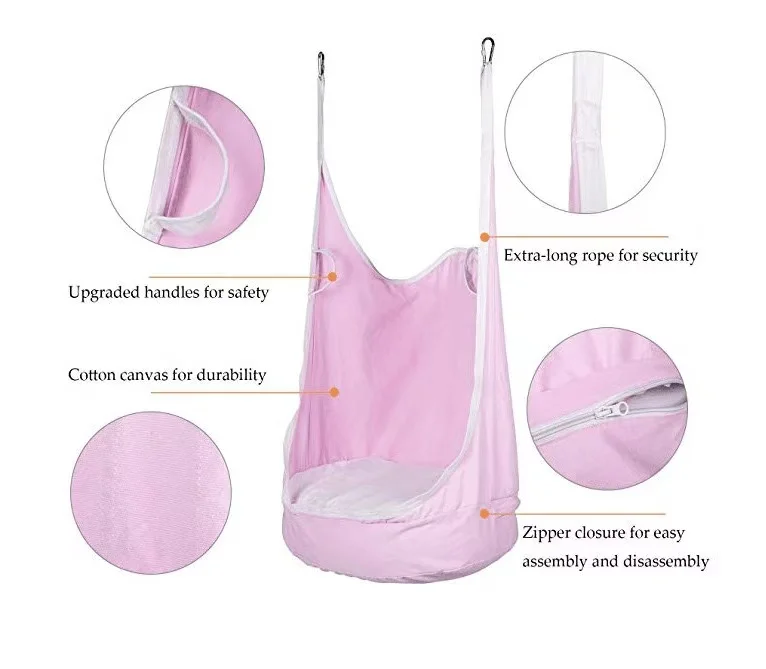 2022 New Arrival  Cartoon Zoo Pattern Outdoor Children Hammock  Furniture Swing Chair Indoor Hanging Seat Child Swing Seat