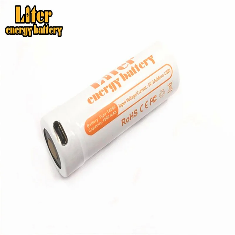 Usb 18500 перезаряжаемый 18500 3,7 v 1800mah литий-ионный аккумулятор для камеры