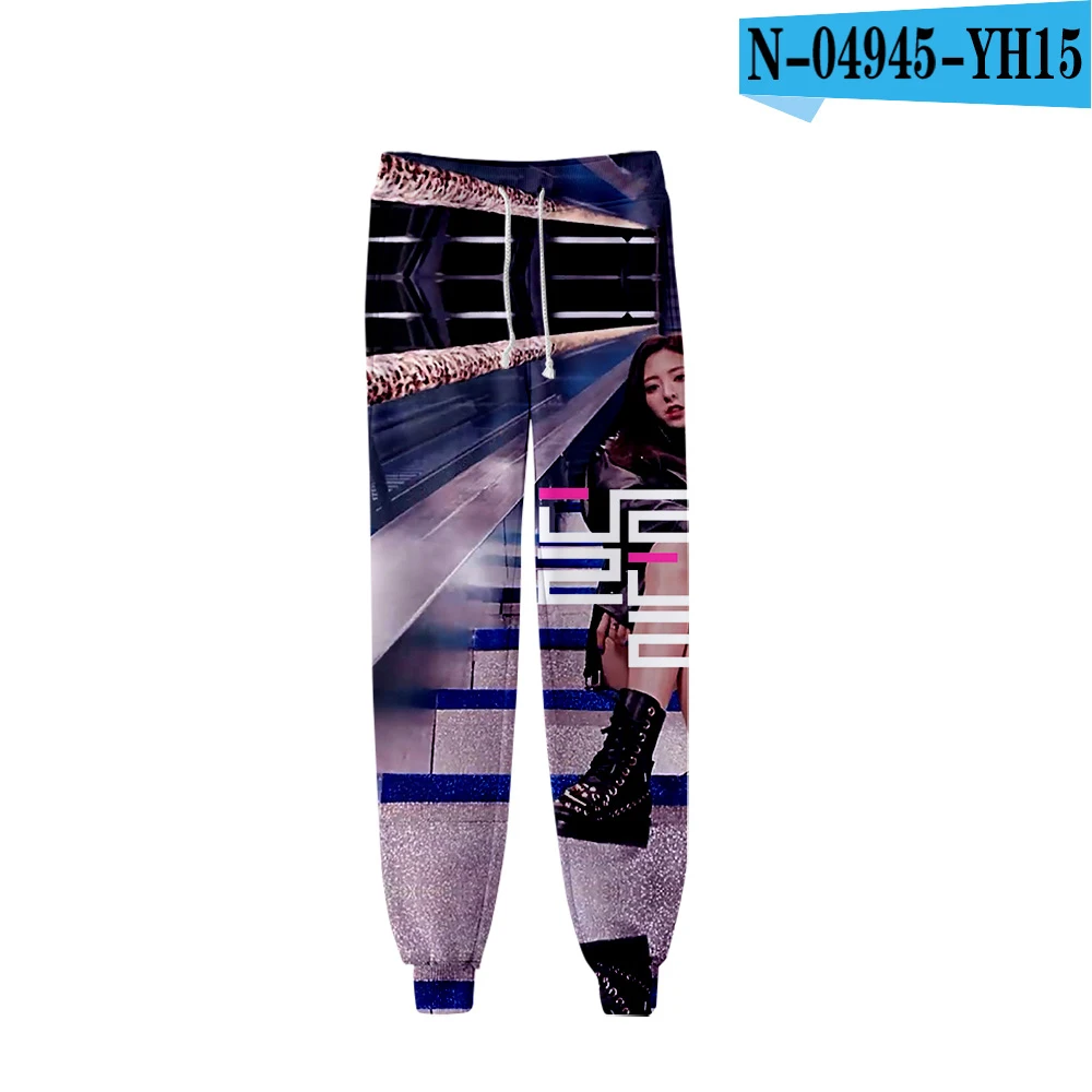 ITZY теплые поп 3D модные высококачественные повседневные узкие брюки - Цвет: Небесно-голубой