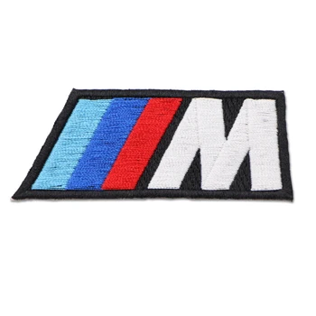 

1pcs cotton M logo car sticker cap cloth patch material For bmw M Sticker X1 X3 X4 X5 X6 X7 e46 f20 e60 e39 f10 Car accessories