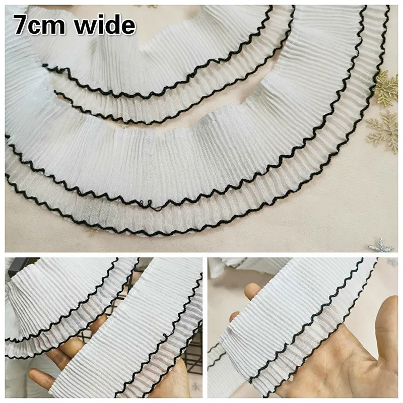 Двойные шифоновые складки стрейч мягкая кружевная ткань Сделай Сам мисс детская