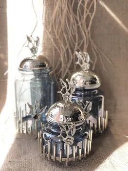 

Sudamlasibazaar Set of 3 Canister Set, Candy Buffet, Glass Cookie Jar, Pot, Jars, Container, canister Set, Gifts for Mothers
