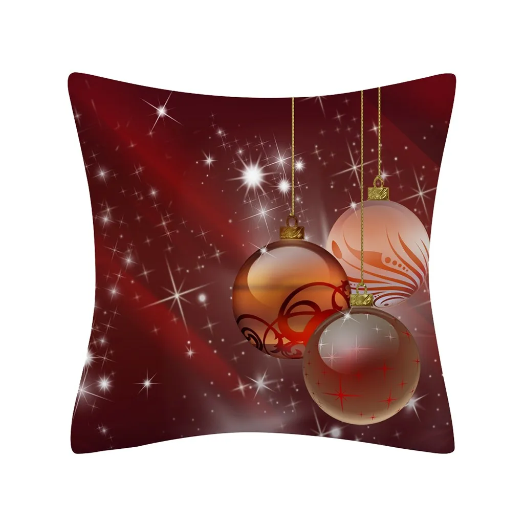 Рождественская наволочка для автомобильной подушки домашний диван декоративный, плюшевый бросок Веселый Рождественский зимний колокольчик Санта подушка в форме Санта-Клауса чехол# p7
