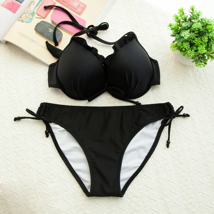 

All Holiday Hot Spring Bikini Swimsuit Underwire Push up Frilled Bikini