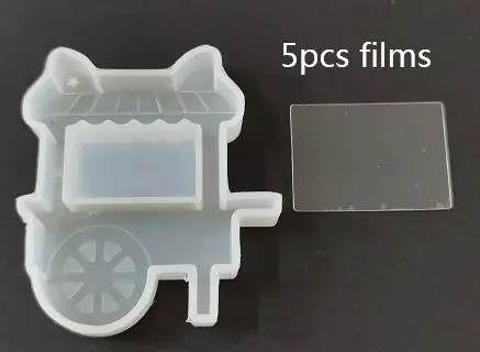 5pcs films Кавайная форма шейкера формы DIY эпоксидная смола амулеты ювелирные изделия конфеты автомобиль сок силиконовая форма УФ Смола инструмент Единорог теллурион Декор - Цвет: 5pcs films