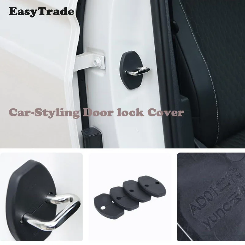 

4Pcs Car Styling Car door Lock Cover Auto Emblems Case For Skoda Kodiaq 2017 2018 2019 Accessories Interior Moldings