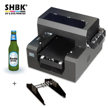 

SHBK. 2 in 1 multifunctional UV printer, UV printer that can print flat objects and bottles,free shipping
