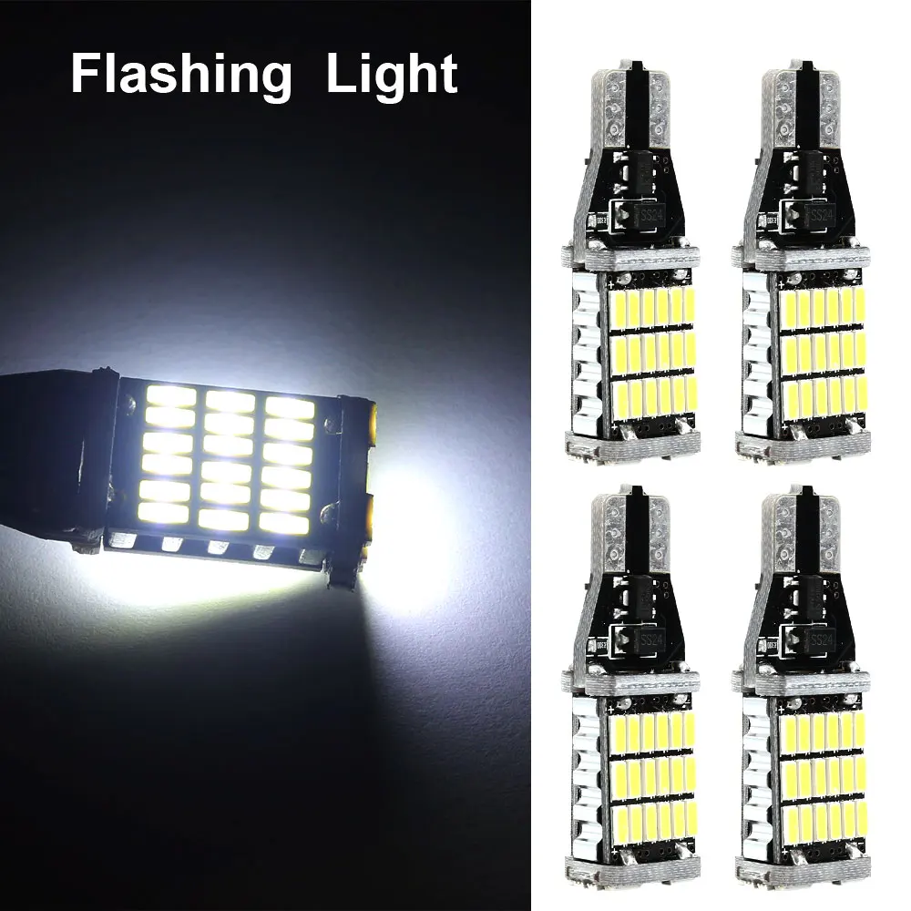 

4pcs T15 Decoding Light Car LED Reversing Light Car Turning Light Backup Light for T15 W16W 4014 45SMD