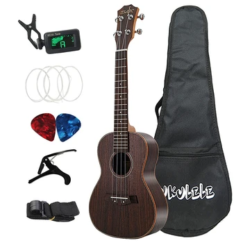 

TOP!-Concert Ukulele Set 23 Inch Rosewood Wood Acoustic Ukelele 4 Strings Hawaiian Guitar Music Instrument