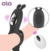 OLO 2 in 1 Vibrating Penis Ring Vibrators 9 Frequency G-Spot Clitoris Stimulation Male Delay Ejaculation Sex Toys for Couples 1