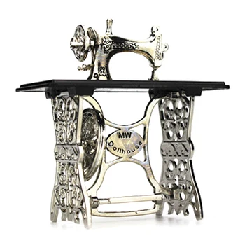 

Imitation Furniture Toy Decoration Vintage Metal Doll House Mini Crafts Sewing Machine Toys Cloth Model Home Handicraft Gift