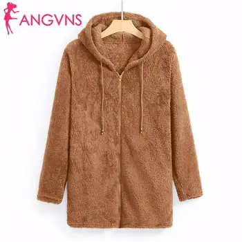 

New Fashion Women Casual Hooded Solid Drawstring Loose Drawstring, A-line Hem, Flare Sleeve Regular Outwear