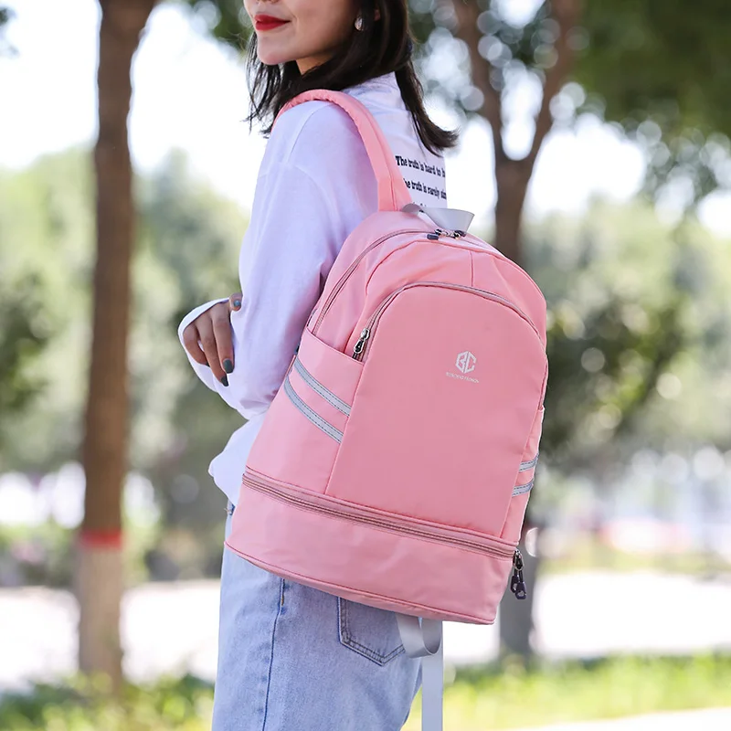 

Dry Wet Separate Women Backpack Man Waterproof Nylon Sport Gym Fitness Double Shoulder Bag For Shoes Travel Duffel Blaso Gymtas