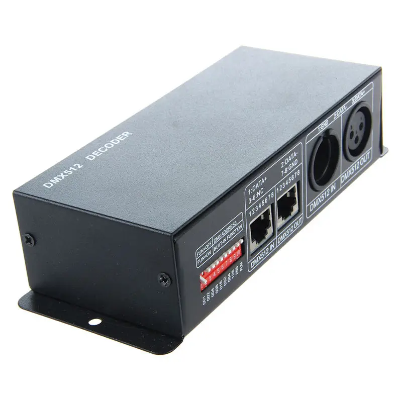 Горячая XD-DC 12 V-24 V 3 канала DMX декодер светодиодный контроллер для RGB 5050 3528