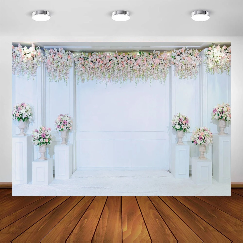 

Yeele Wedding Stage Background Couple Photography Mariage Ceremony Floral Backdrop Indoor Photocall Photo Studio Photophone