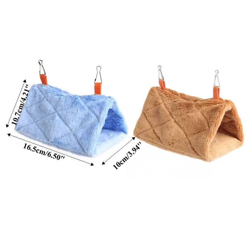 Plush Parrot Hammock Hanging Cage Cave Snuggle Soft Hut Tent Bed Bunk Bird Pads