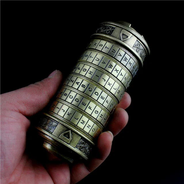 Harri potter Leonardo da Vinci код игрушки Рисунок металлические замки-криптекс свадебные подарки подарок на день Святого Валентина письмо пароль escape - Цвет: Золотой