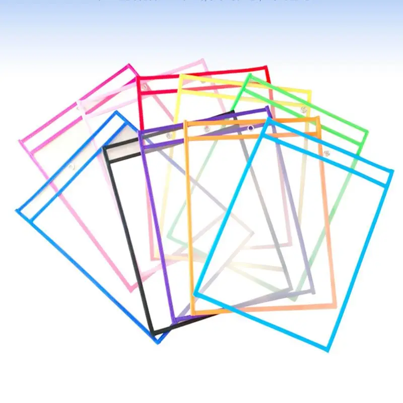 20 Pcs/Set Puzzle Toys Dry Brush Bag Can Be Reused PVC Transparent Drawing Toy 95AE
