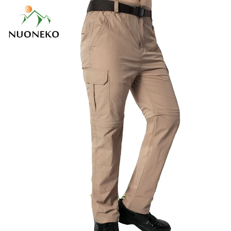 

NUONEKO New Mens Quick Dry ElasticWaterproof Pants, Outdoor Sport Trousers, Camping, Trekking, Fishing, Climbing, Summer, PNT08