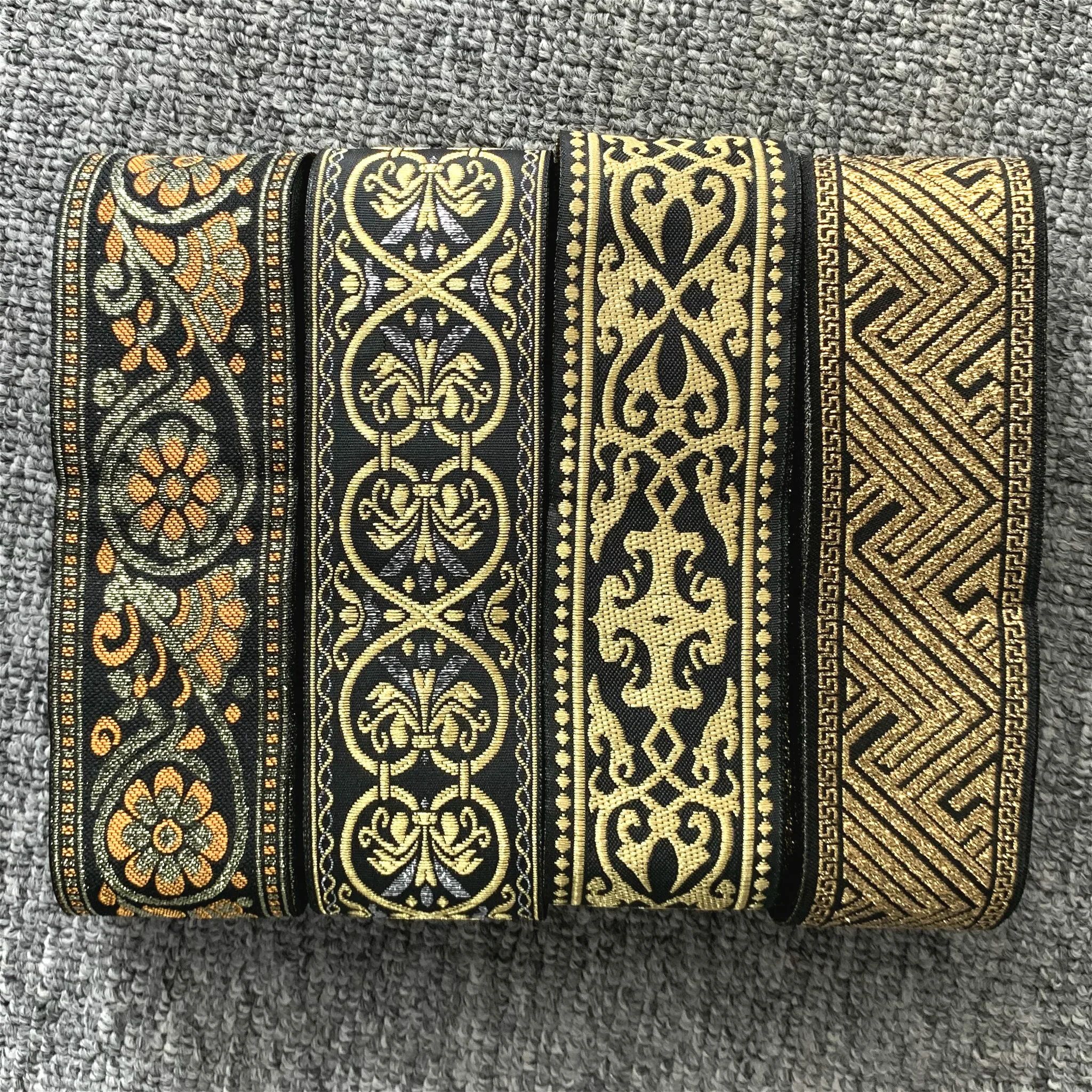 10Yards/lots Wide About 5cm Woven Jacquard Ribbon Flower
