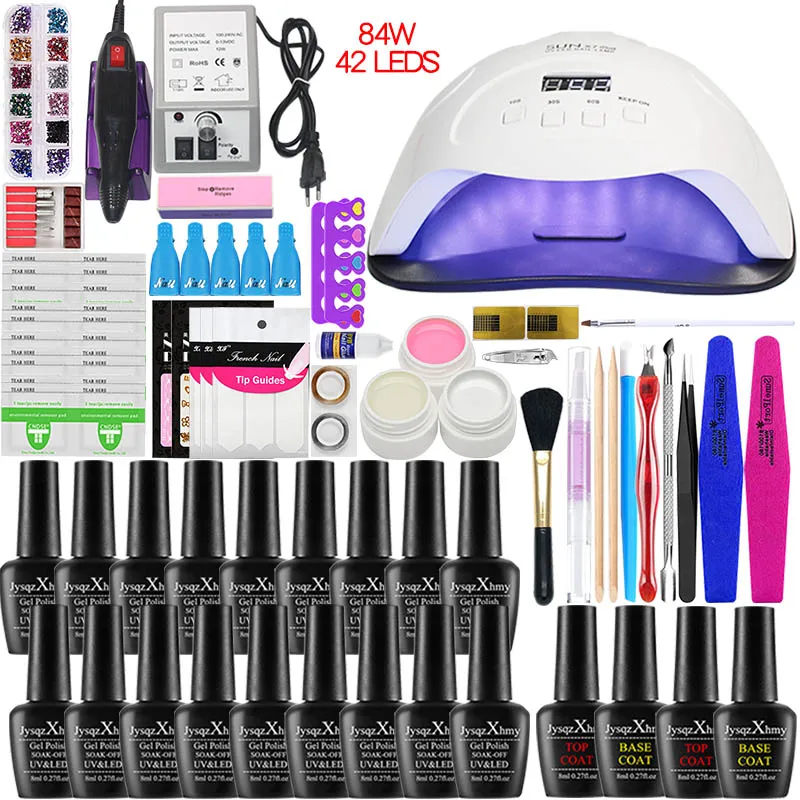 

Nail Kit 24/54/80/84W UV LED Lamp Dryer with 10/18 Color Set of Gel Polish for Nail, Tool Kit for Nail Gel Polish for nail Set