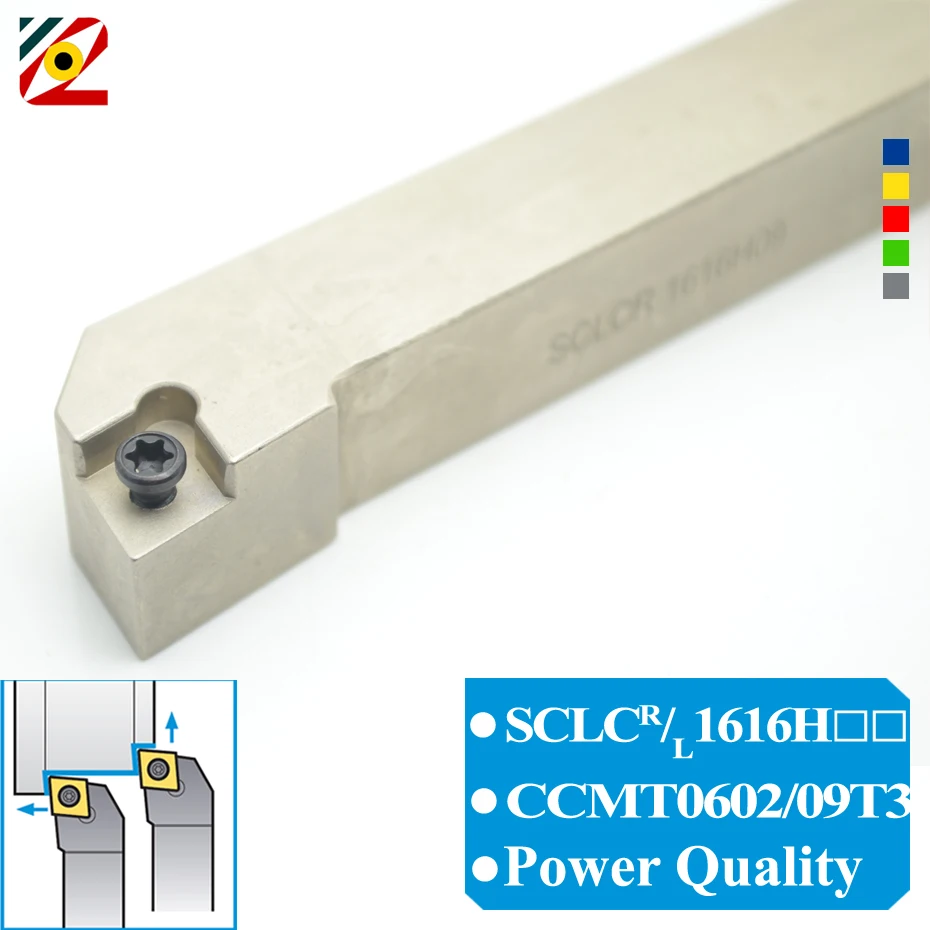 

EDGEV 1PC SCLCR1616H06 SCLCL1616H09 CNC Lathe Cutter External Tool Holder Turning Tools CCMT060202/04 CCMT09T304 Carbide Inserts