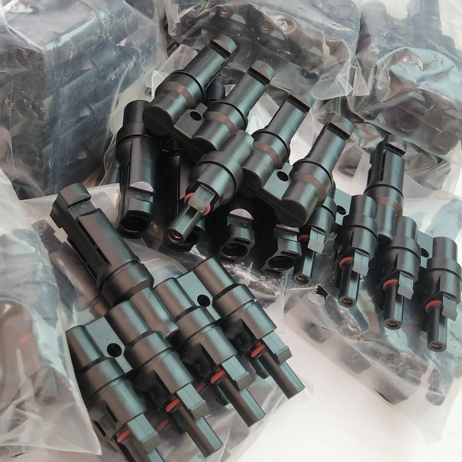 100 Pairs x Solar Panel MC4 T 4 Branch Connector Cable Splitter male to female 4 type Cable Coupler Combiner MC4 Panel connector