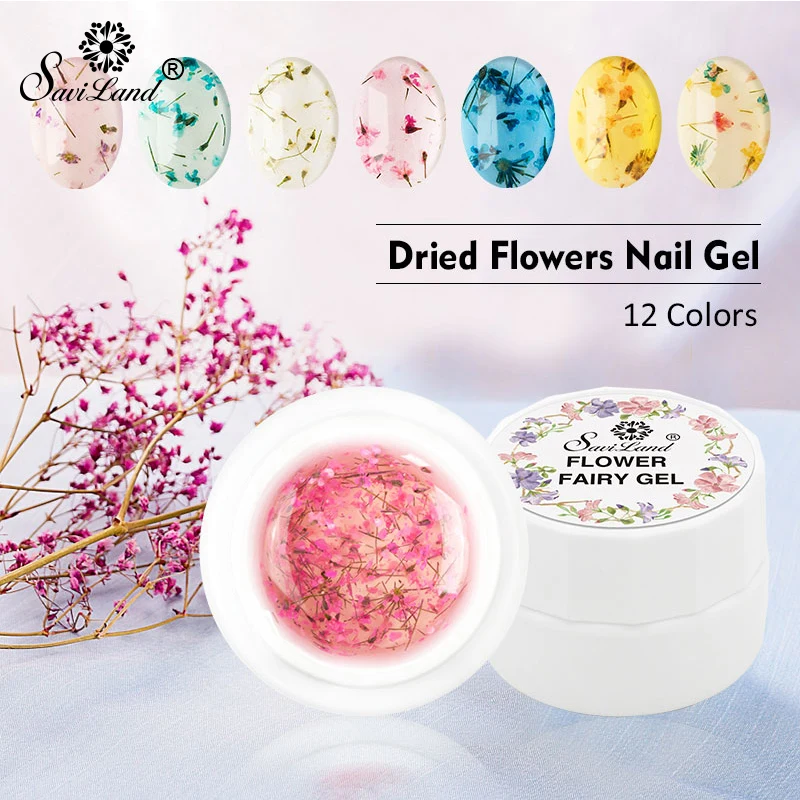 8g Flower Fairy Gel Dried Floral Soak Off Nail Polish UV LED Long