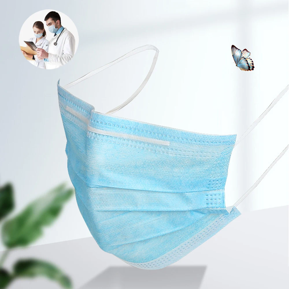 

50pcs Three floors Anti virus bad smell Bacteria proof face mouth Protective masks Activated bamboo carbon prevent formaldehyde