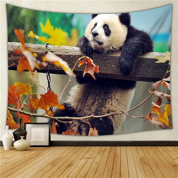 Meng Pet Panda гобелен с героями мультфильмов черно-белое настенное украшение для дома 150x200 Высокое качество полиэстер@ D