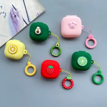

Silicone Protective Case For Samsung Galaxy Buds Live 2020 Wireless Bluetooth Earphone Fruit Cover Cartoon Earphone Accessories