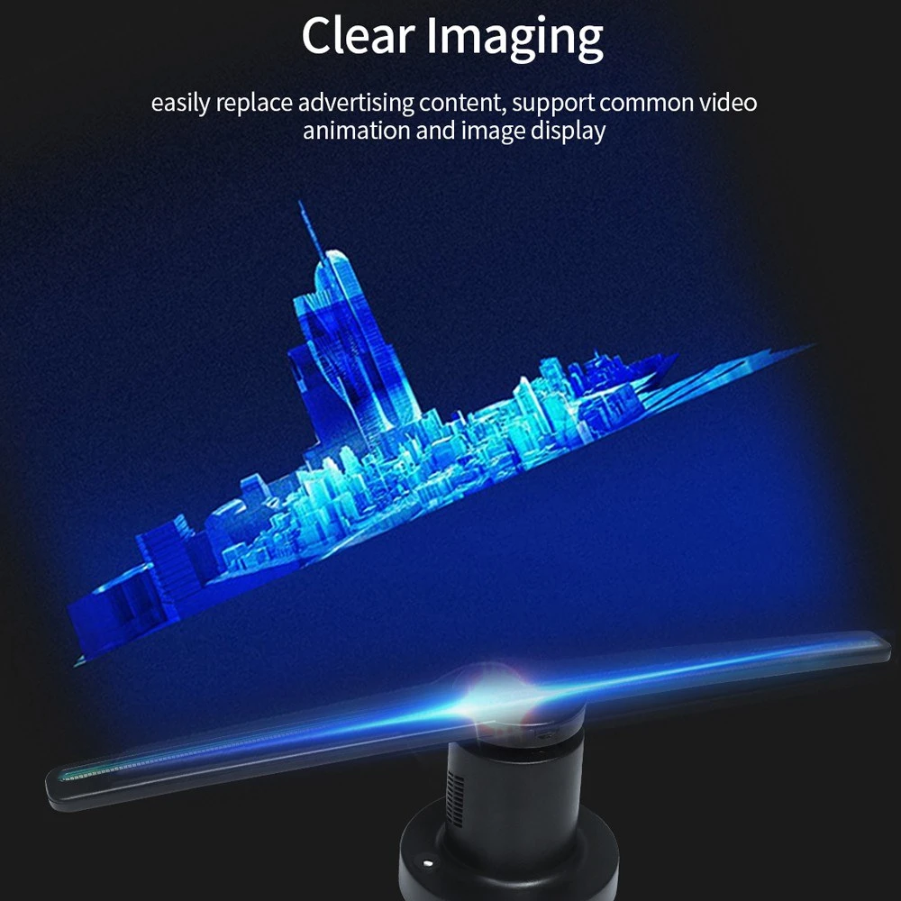 3D Holographic Display LED Fan Advertising Machine Stereo Animated Rotation  for Mall Airport Exhibition|Plaques & Signs| - AliExpress