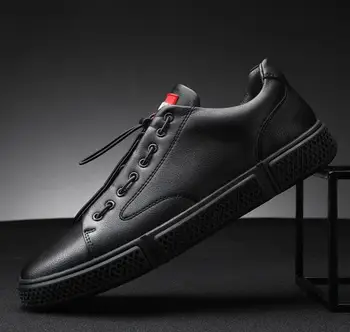 

2020 new fashion street cool men leather casual shoes man trend yuppie leather shoes loafers