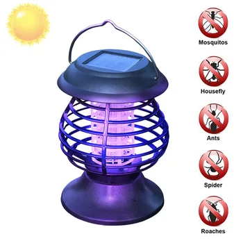 

LED solar mosquito killer lamp hanging portable mosquito repellent insecticidal lamp outdoor waterproof courtyard solar light