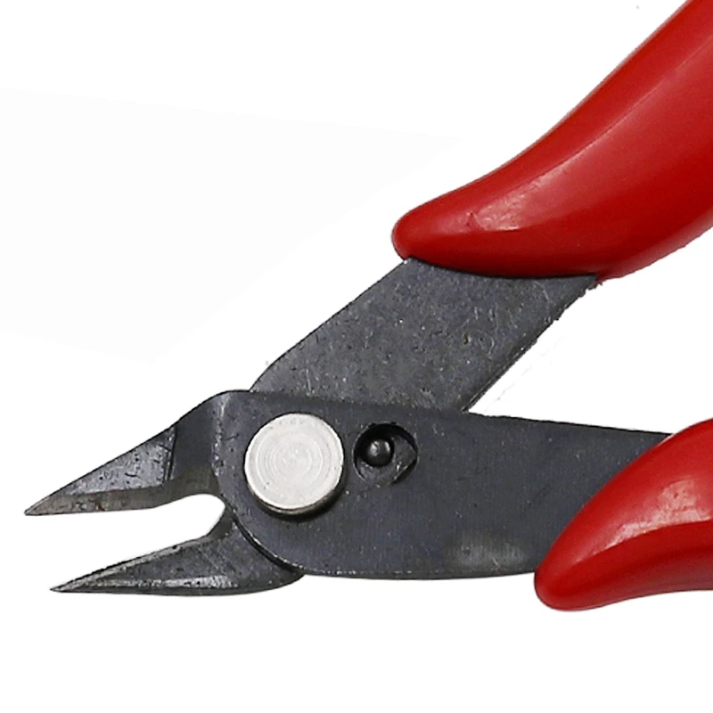 Diagonal Pliers 3.5 Inch Mini Wire Cutter Small Soft Cutting Electronic Pliers Wires Insulating Rubber Handle Model Pliers(Black