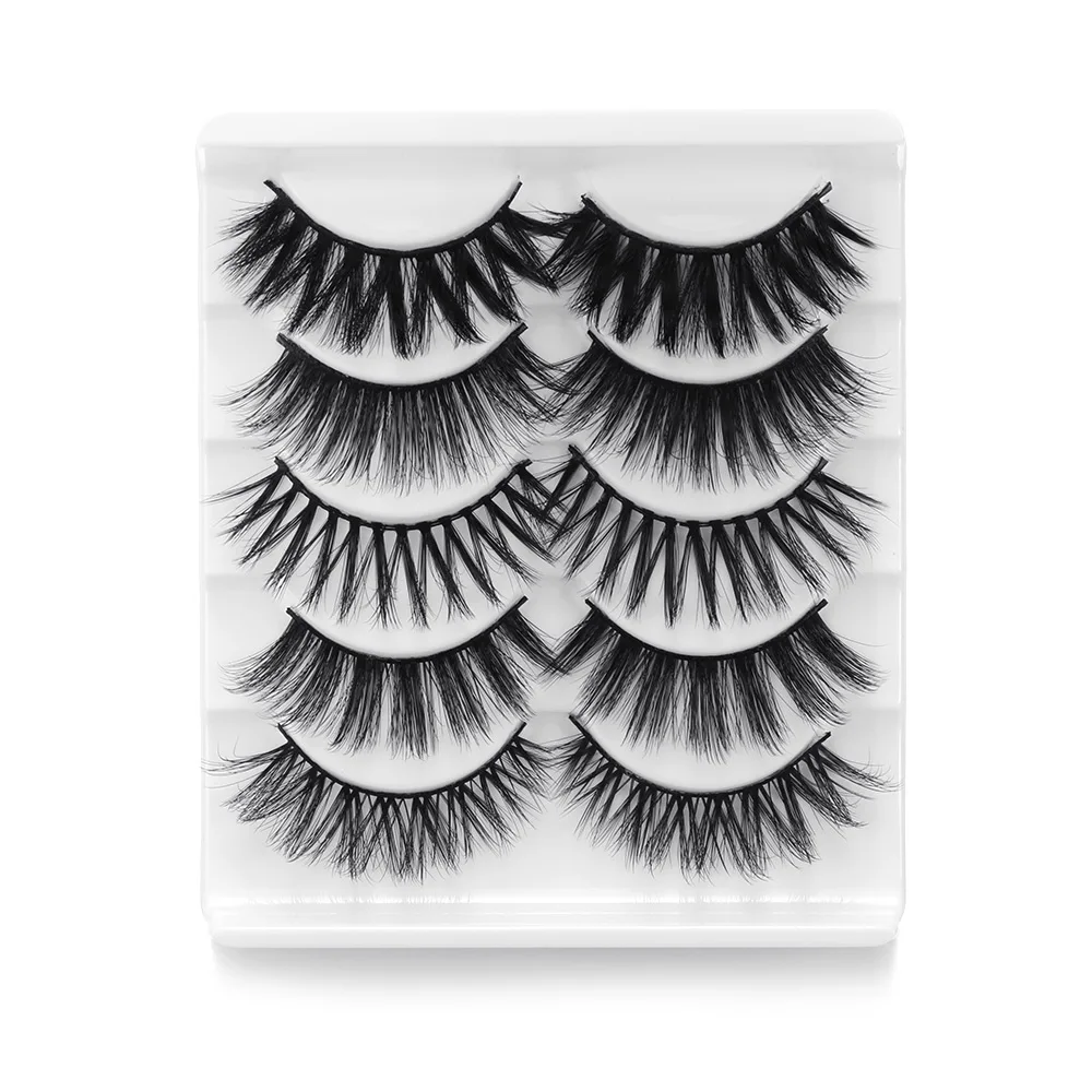 SK007 LEKGAVD 5 Pais Multipack 3D норковые Накладные ресницы Объемные пушистые тонкие накладные ресницы натуральный макияж светильник ручной работы - Цвет: SK007