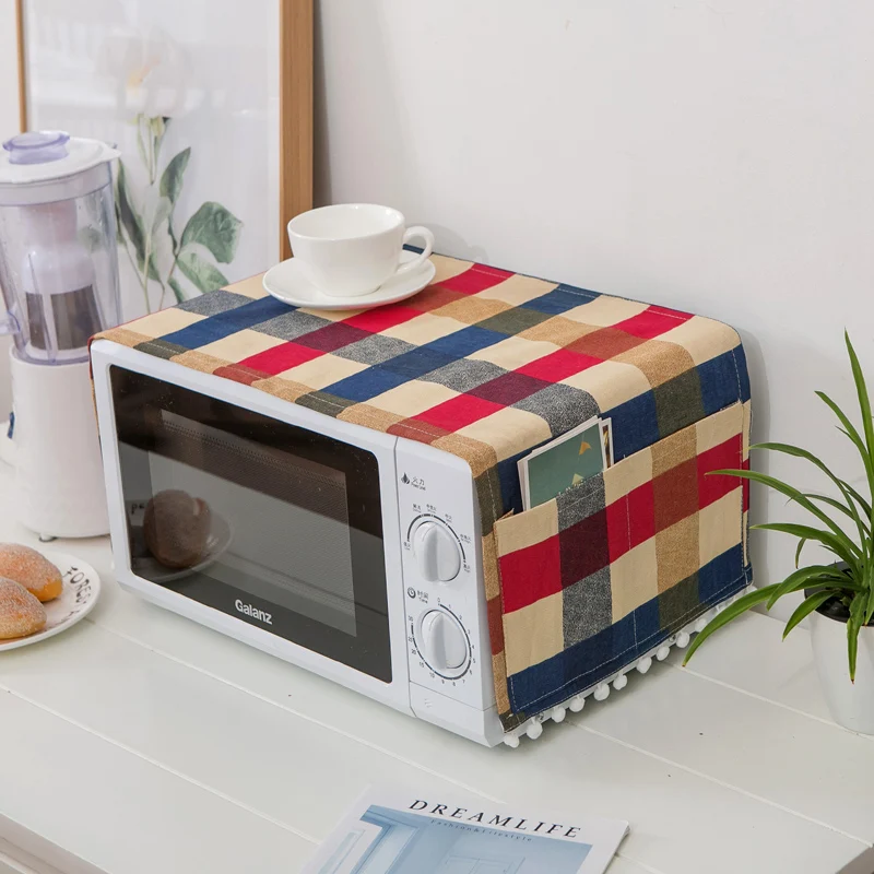 Europe Microwave Oven Cover Hood Oil Dust With Storage Bag Covers Kitchen Accessories Supplies Home Decor | Дом и сад