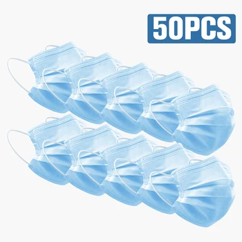 

50 pcs Breathable Protective Mask Anti Air pollution Dust PM2.5 Disposable Masks Kids Children Mouth masque Outdoor Safety Care