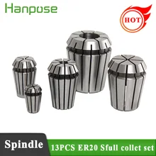 

Best price 13pcs/set ER20 Precision Spring Collet Set CNC Milling Lathe Tool ER20 Spring Collet Chuck