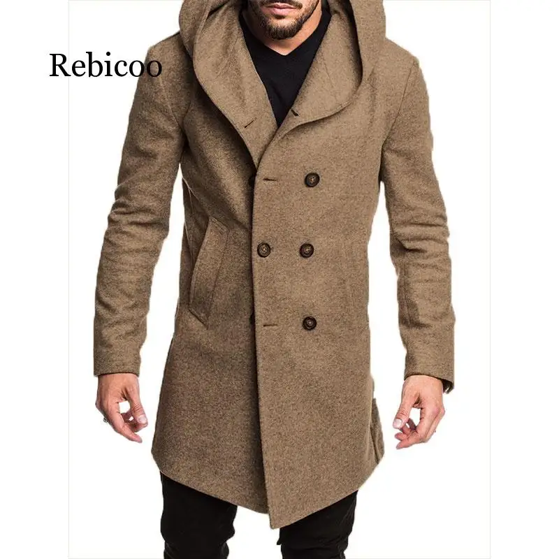 

Fashion men's windbreaker jacket jacket spring and autumn men's coat casual solid color wool windbreaker men's clothing 2019