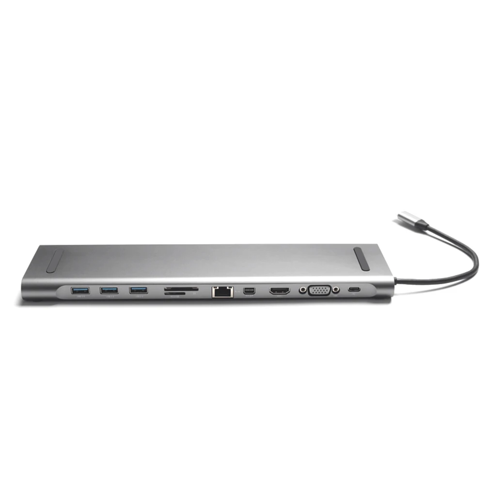 

11in 1 Durable HDMI For PC Laptop Card Reader USB C Hub Multi Port Splitter Multifunctional Expander Stable Portable Converter