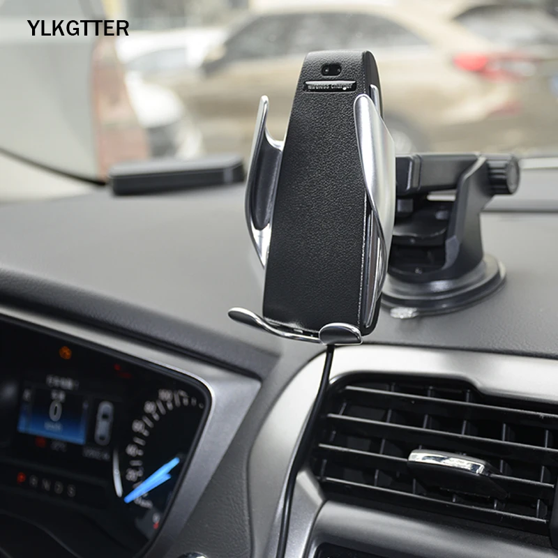 YLKGTTER Automatic Induction Phone Charging Station For iPhone XR 8 Plus xiaomi mi note 10 Mi9 Car Charger Holder QI agreement