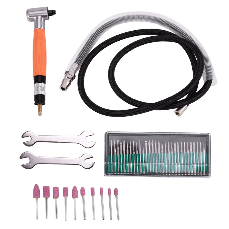 

3Mm 90 Degree Angle Air Die Grinder Mini Grinder Pneumatic Polisher Tool Set Abrasive Tool For Metal Polishing
