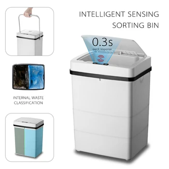 

Smart Trash Can Automatic Sensor Dustbin Intelligent Induction Waste Bin Living Room Electric Rubbish Can Bath Kitchen Dustbin