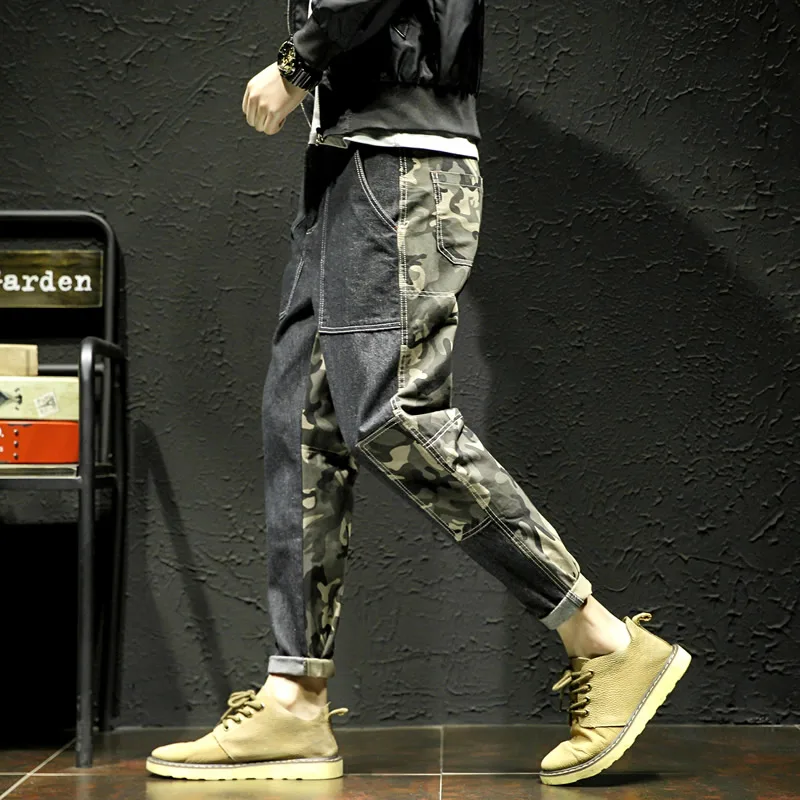 Мужская модная уличная одежда для мужчин s Camoflague Jogger брюки молодежные повседневные штаны с завязками на лодыжке Брендовые брюки карго больших размеров XXXXXL