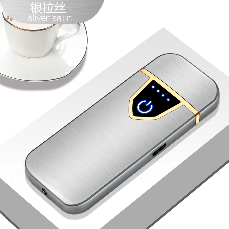 Оригинальная usb-зарядка Зажигалка сенсорный зондирования ветрозащитный электронный планшет ультра-тонкий электронагревательный провод прикуривателя Лидер продаж