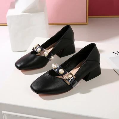 2 способа ношения; женская офисная обувь; удобные вечерние туфли; элегантные туфли-лодочки с бантиком; мягкая кожа цвета хаки, черный, бежевый; Уличная обувь на каблуке 4 см - Цвет: Black 4